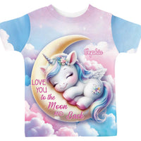 Personalized Gift For Granddaughter Love You To The Moon And Back All-over Print Kids Shirt 32623 thumb 1