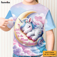 Personalized Gift For Granddaughter Love You To The Moon And Back All-over Print Kids Shirt 32623 thumb 1