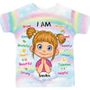 Personalized Gift For Granddaughter I Am Kind All-over Print Kids Shirt 32625 1