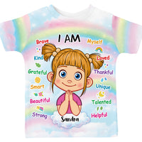 Personalized Gift For Granddaughter I Am Kind All-over Print Kids Shirt 32625 thumb 1