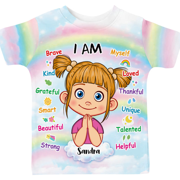 Personalized Gift For Granddaughter I Am Kind All-over Print Kids Shirt 32625 1