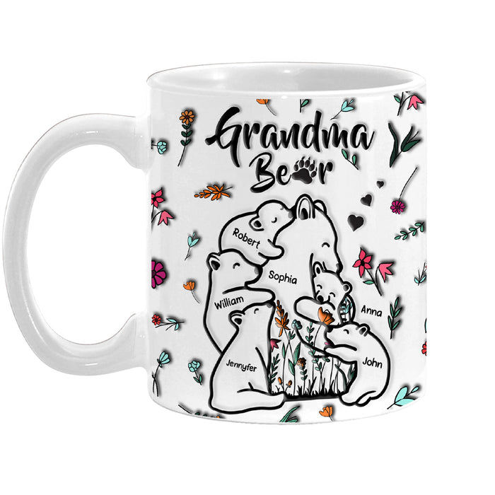 Personalized Gift For Grandma Bear 3d Inflated Print Mug 32627 1