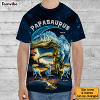 Personalized Gift For Grandpa Papasaurus All-over Print T Shirt - Hoodie - Sweatshirt 32630 thumb 1
