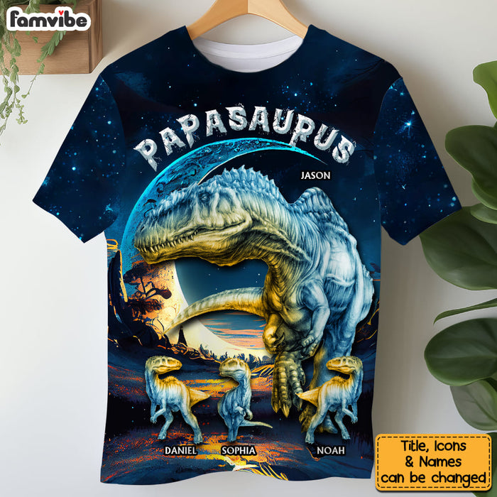 Personalized Gift For Grandpa Papasaurus All-over Print T Shirt - Hoodie - Sweatshirt 32630 1