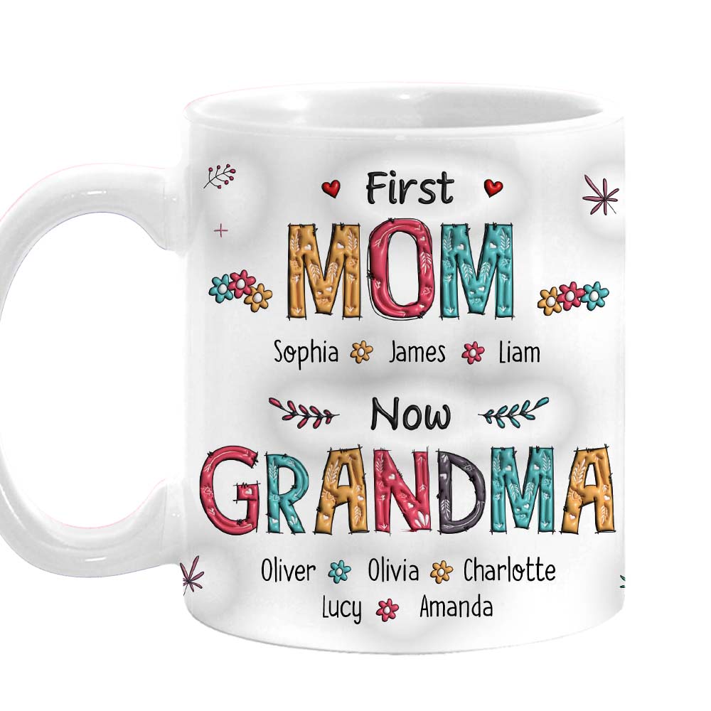 Gift First Mom Now Grandma 3D Inflated Print Mug 32635 Primary Mockup