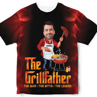 Personalized Gift For Dad The Grillfather BBQ All-over Print T Shirt - Hoodie - Sweatshirt 32636 thumb 1
