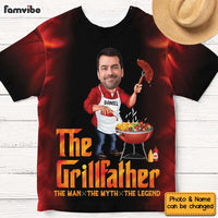 Personalized Gift For Dad The Grillfather BBQ All-over Print T Shirt - Hoodie - Sweatshirt 32636 thumb 1
