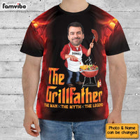 Personalized Gift For Dad The Grillfather BBQ All-over Print T Shirt - Hoodie - Sweatshirt 32636 thumb 1