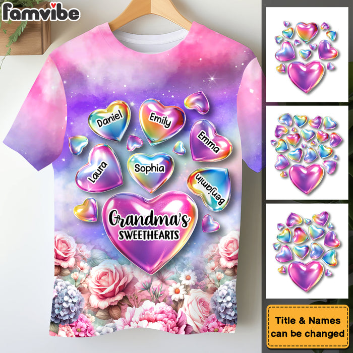 Grandma's Sweethearts Shirt All-over Print T Shirt - Hoodie - Sweatshirt 32637 1