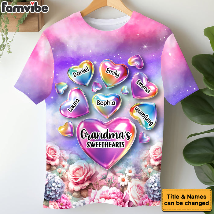 Grandma's Sweethearts Shirt All-over Print T Shirt - Hoodie - Sweatshirt 32637 1