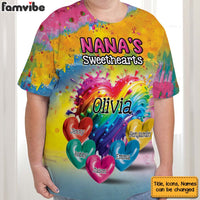 Personalized  Sweatheart Paint Splatter Grandma Mom Kids All-over Print T Shirt 32641 thumb 1
