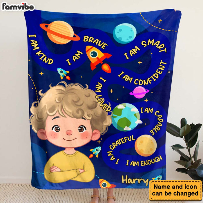 Personalized Gift For Grandkid Affirmation I Am Blanket 32642 1