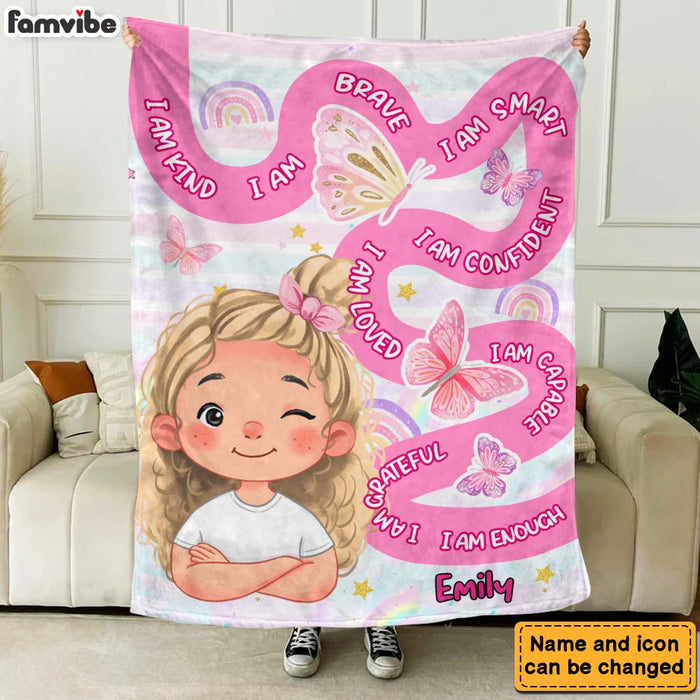Personalized Gift For Grandkid Affirmation I Am Blanket 32642 1
