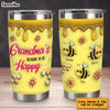 Personalized Gift For Grandma's Reason To Bee Happy Steel Tumbler 32643 1
