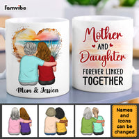 Personalized Gift For Mom And Daughter Forever Linked Together Mug 32644 thumb 1