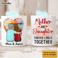 Personalized Gift For Mom And Daughter Forever Linked Together Mug 32644 thumb 1