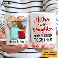 Personalized Gift For Mom And Daughter Forever Linked Together Mug 32644 thumb 1