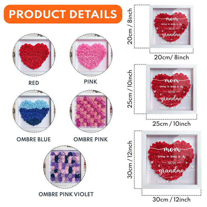 Personalized Gift For Grandma First Now Flower Shadow Box 32646 1