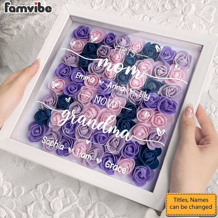 Personalized Gift For Grandma First Now Flower Shadow Box 32646 1
