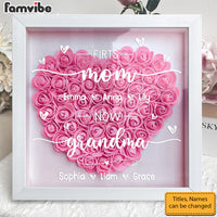 Personalized Gift For Grandma First Now Flower Shadow Box 32646 thumb 1