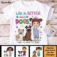 Personalized Gift For Granddaughter Life Better With Dogs Kid T Shirt - Kid Hoodie - Kid Sweatshirt 32652 thumb 1