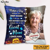 Personalized Gift For Lost Mom Memorial Photo Upload Pillow 32653 thumb 1