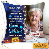Personalized Gift For Lost Mom Memorial Photo Upload Pillow 32653 thumb 1