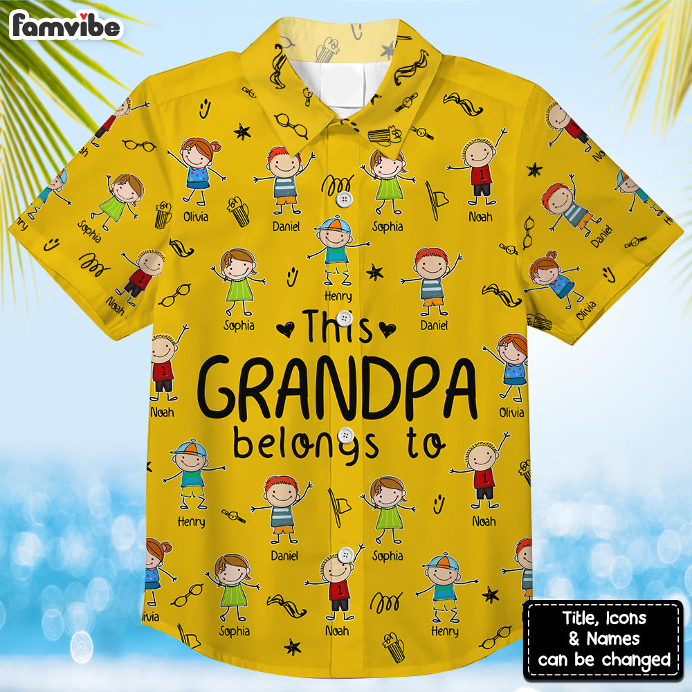 Personalized Gift for Grandpa Belongs To Hawaiian Shirt 32654 Primary Mockup