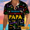 Personalized Gift for Grandpa Kids Name Word Art Hawaiian Shirt 32655 1