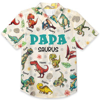 Personalized Gift For Grandpa Papasaurus Dinosaur Hawaiian Shirt 32656 thumb 1