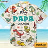 Personalized Gift For Grandpa Papasaurus Dinosaur Hawaiian Shirt 32656 1