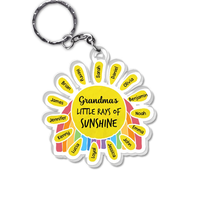 Personalized Gift For Grandma's Rays Of Sunshine Acrylic Keychain 32657 1