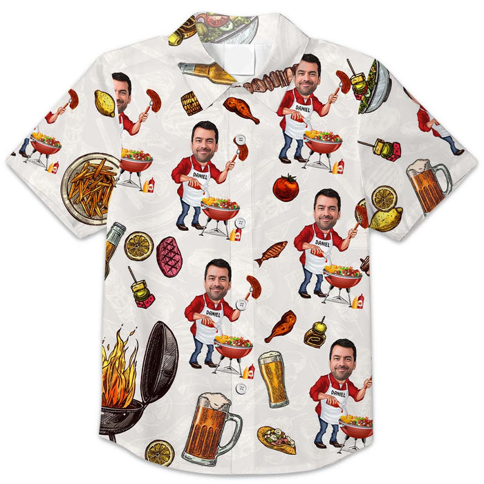 Personalized Gift For Dad Grandpa Grilling BBQ Hawaiian Shirt 32659 1