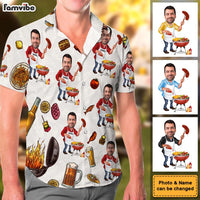 Personalized Gift For Dad Grandpa Grilling BBQ Hawaiian Shirt 32659 thumb 1