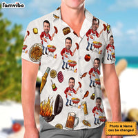 Personalized Gift For Dad Grandpa Grilling BBQ Hawaiian Shirt 32659 thumb 1