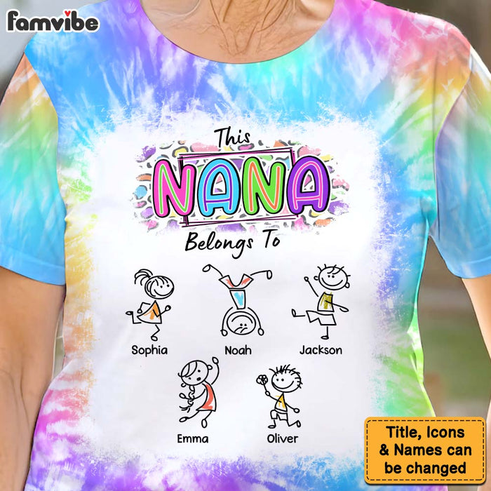 Personalized Gift For Grandma Belongs To Tie Dye All-over Print T Shirt - Hoodie - Sweatshirt 32662 1
