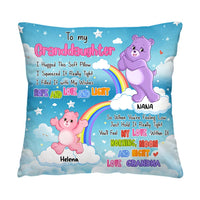 Personalized Gift For Granddaughter Colorful Bear Hug This Pillow 32665 thumb 1