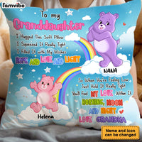 Personalized Gift For Granddaughter Colorful Bear Hug This Pillow 32665 thumb 1