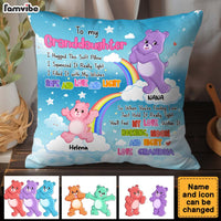Personalized Gift For Granddaughter Colorful Bear Hug This Pillow 32665 thumb 1