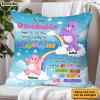 Personalized Gift For Granddaughter Colorful Bear Hug This Pillow 32665 thumb 1