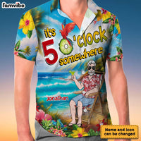 Personalized Funny Gift For Grandpa 5 O'clock Somewhere Hawaiian Shirt 32667 thumb 1