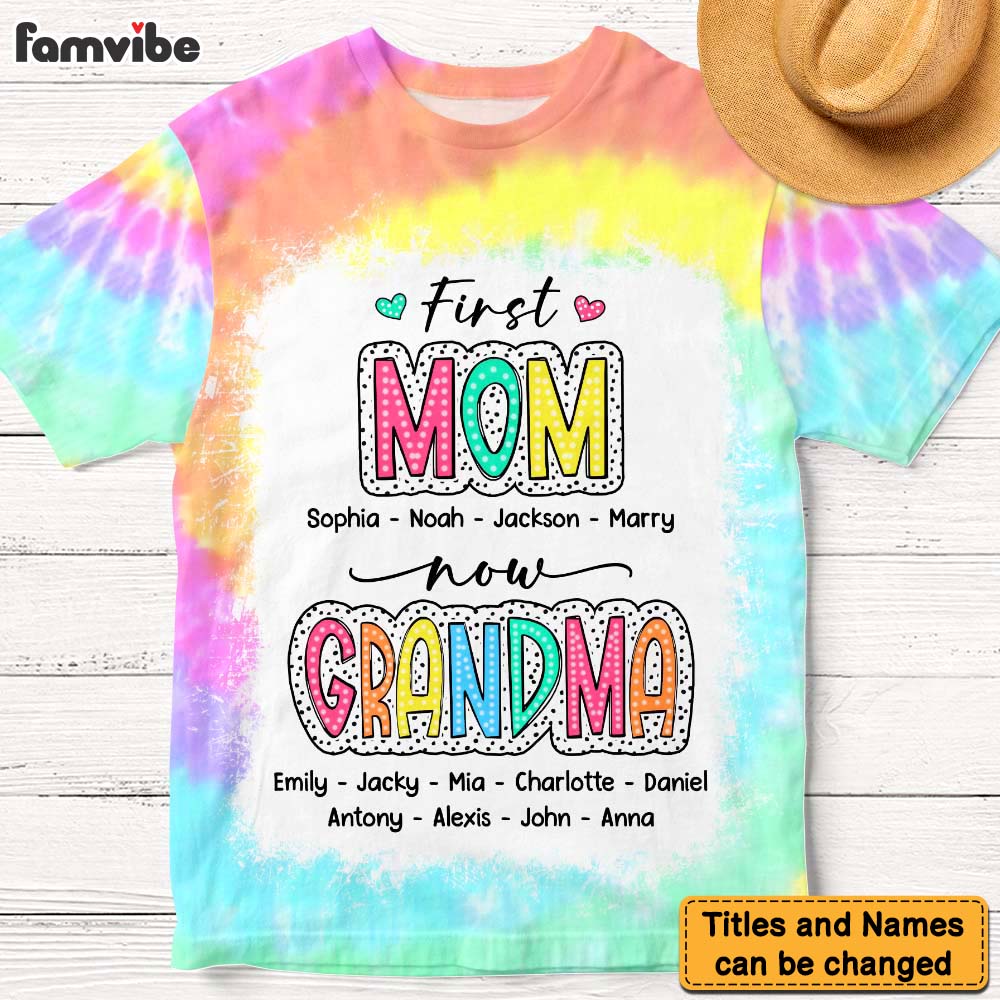 Personalized Gift For Grandma Dalmatian Dots All-over Print T Shirt - Hoodie - Sweatshirt 32669 Primary Mockup