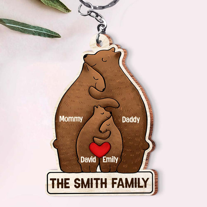 Personalized Our Family Wood Keychain 32671 1