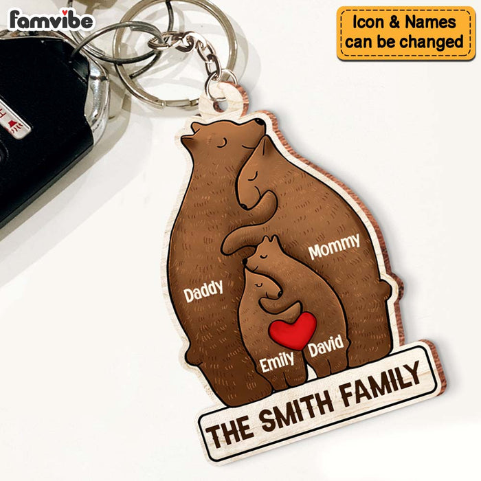 Personalized Our Family Wood Keychain 32671 1