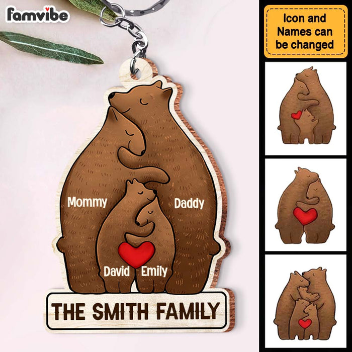 Personalized Our Family Wood Keychain 32671 1