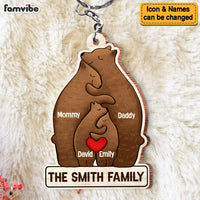 Personalized Our Family Wood Keychain 32671 thumb 1