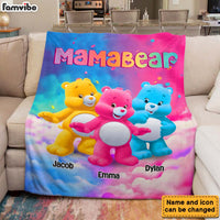 Personalized Gift For Mom Grandma Bear Colorful All-over Print T-shirt Blanket 32679 thumb 1