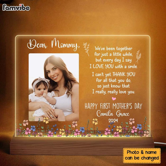Personalized Gift For First Mother's Day Plaque LED Lamp Night Light 32684 1