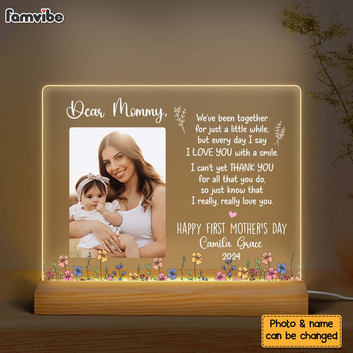 Personalized Gift For First Mother's Day Plaque LED Lamp Night Light 32684 1