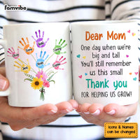 Personalized Gift For Mom Flower Handprint Mug 32685 thumb 1